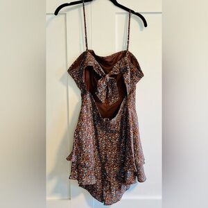 French Kiss Floral Jumpsuit with Bow Detail